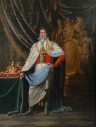 unknow artist Portrait of George IV as Grand Cross Knight of Hanoverian Guelphic Order oil painting on canvas